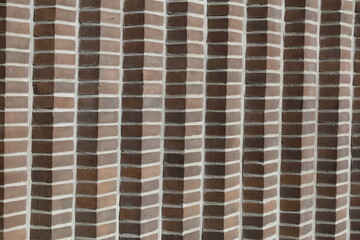 Braune Ziegelsteinmauer, Ziegelsteine, Stufen, Schatten, Deutschland, Europa