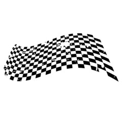 Grunge waing car race flag with scratches vector illustration.