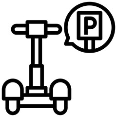 PARKING line icon,linear,,graphic,illustration
