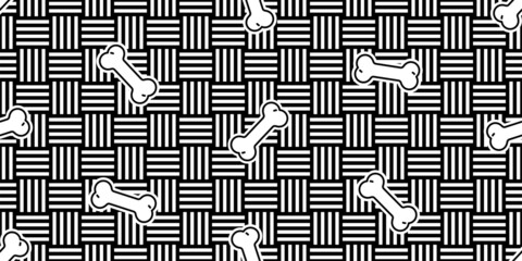 dog bone seamless pattern tartan plaid cat footprint checked french bulldog vector puppy kitten pet breed halloween cartoon doodle isolated repeat wallpaper tile background illustration design clip ar