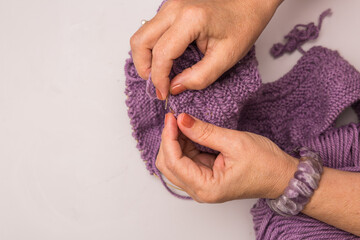 Beautiful colorful  background Knitting 