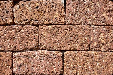 Background of old fashioned rustic brown bricks