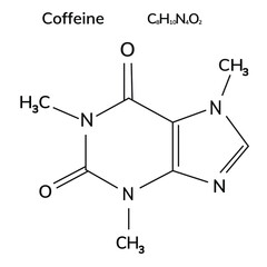 Fototapeta premium chemical structure of caffeine