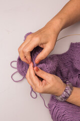 Beautiful colorful  background Knitting 