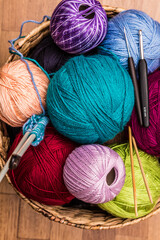 Beautiful colorful  background Knitting 