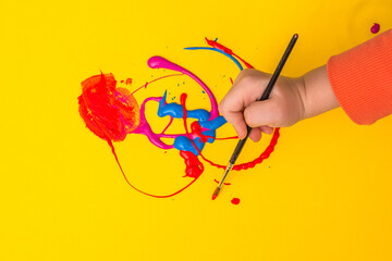 Beautiful colorful  background Knitting 