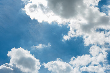 Blurred background from overcast clouds in rainy season,soft and blur focus.