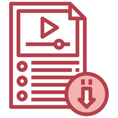 DOWNLOAD red line icon,linear,outline,graphic,illustration