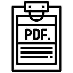 pdf line icon,linear,outline,graphic,illustration