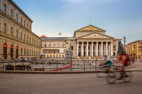 Germany, Bavaria, Munich, Max-Joseph-Platz with National Theatre Munich in background
