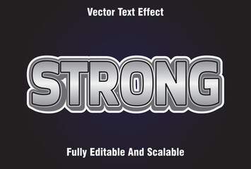 strong editable text effect with black background.