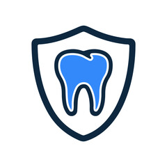 Protect, tooth icon. Editable vector graphics.