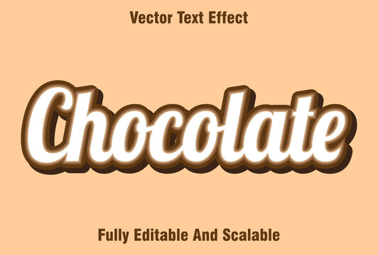 Editable Chocolate Text Effect With Brown Background.