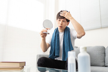 メンズスキンケア　脱毛　メンズメイクイメージ