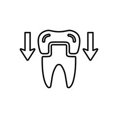 Dental, cap line icon. Outline vector.