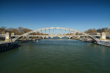 Fototapeta na wymiar view of the austerlitz bridge in Paris
