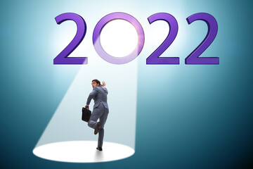 Concept of 2022 in the spotlight