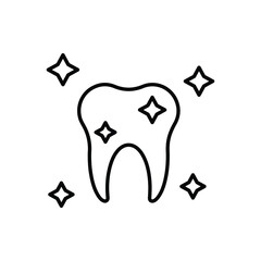 Dentistry, gum, service, tooth line icon. Outline vector.