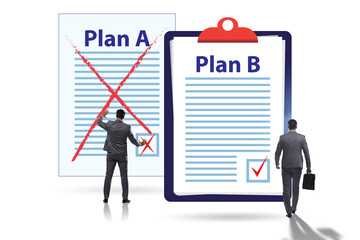 Concept of choosing between Plan A or Plan B