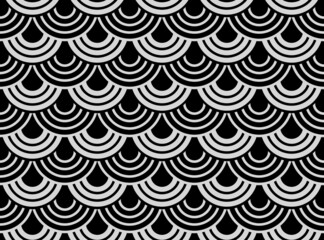 Abstract geometric pattern. A seamless vector background. Black and gray ornament. Graphic modern pattern. Simple lattice graphic design
