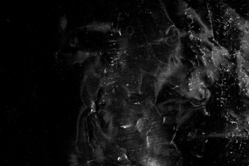 white scratches with spotsisolated on black background