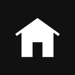 Home vector icon on grey background