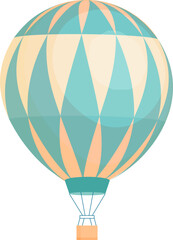 Sky Balloon or Aerostat Colored Illustration © Good Studio