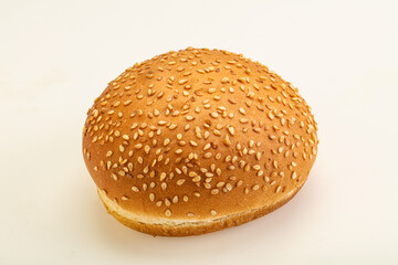 Burger bun with sesame seeds