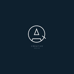Monogram premium icon design letter QA
