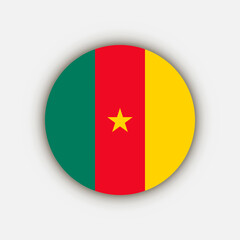 Country Cameroon. Cameroon flag. Vector illustration.
