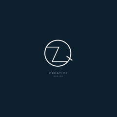 Monogram premium icon design letter QZ