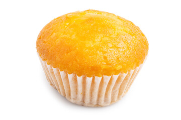 Lemon Cup Cakes prepared by using lemon as the main ingredient and common cake mix isolated on white background. Clipping path.