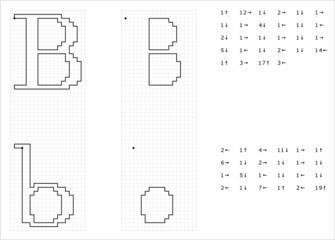 Alphabet B Graphic Dictation Drawing M_2203001
