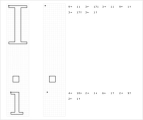 Alphabet I Graphic Dictation Drawing M_2203001