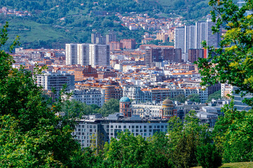 Fototapeta premium city view from Bilbao city Spain, travel destinations