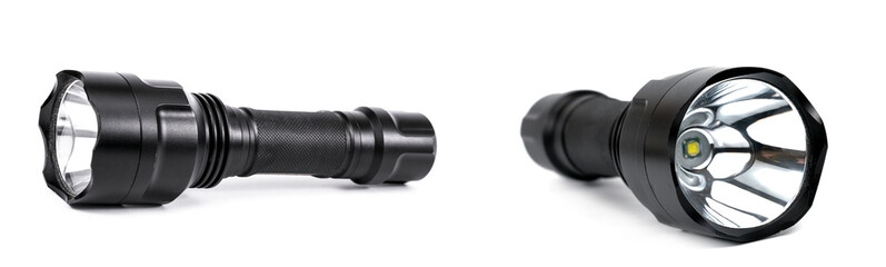 Led Flashlight Isolated On White Background