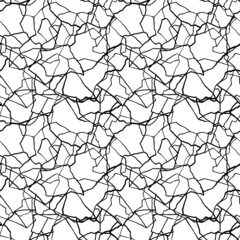 kintsugi art seamless pattern of splinters and different shards fragments with thin lines