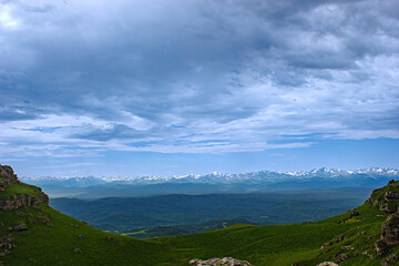 Caucasus Mountains in the west of Karachay-Cherkessia