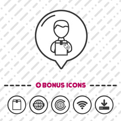 People with Package icon thin line Bonus Icons.