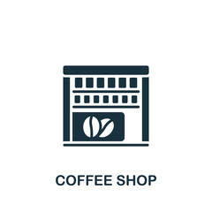 Coffee Shop icon. Monochrome simple icon for templates, web design and infographics