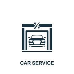 Car Service icon. Monochrome simple icon for templates, web design and infographics