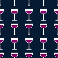 Seamless pattern with glass with wine for fabrics and textiles and linens and gifts and cards and kitchen