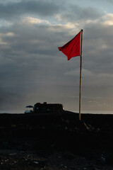 Flag on the beach