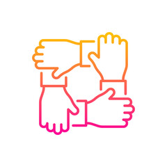 Obraz premium Cooperation Vector Gradient Icon design illustration. EPS 10 File on White background