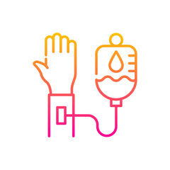 Blood Donation Vector Gradient Icon design illustration. EPS 10 File on White background
