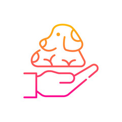 Animal Care Vector Gradient Icon design illustration. EPS 10 File on White background