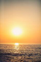 Beautiful sunset ocean horizon landscape. sunset horizon sea view. Sea sunset view