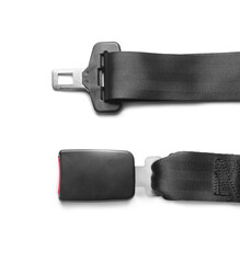 Seat belt on white background