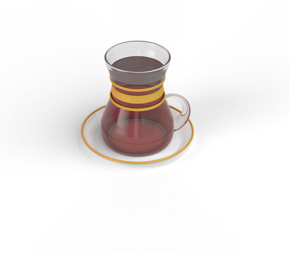 Eid Tea Cup From The Right Side