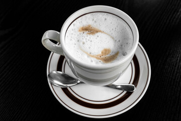 ホットラテコーヒー。休憩のコンセプト。